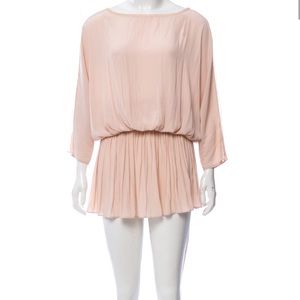 Ramy Brook Susan Blouson mini dress in pale pink size Small